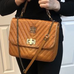 Platesi Firenze Real Leather Quilted Convertible Satchel 