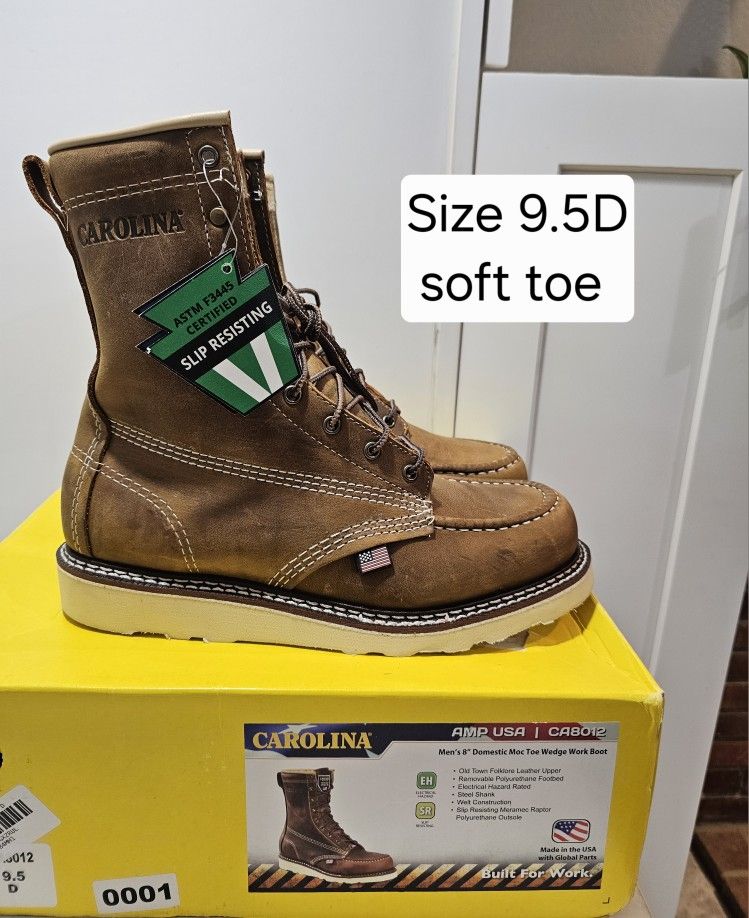 Carolina Soft Toe Work Boots Size 9.5