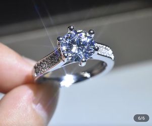Adjustable VVS MOISONITE DIAMOND ENGAGEMENT RING