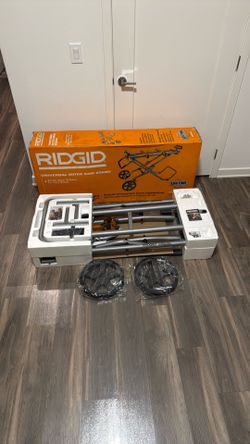 RIDGID Foldable Mobile Miter Saw Stand with Mounting Braces