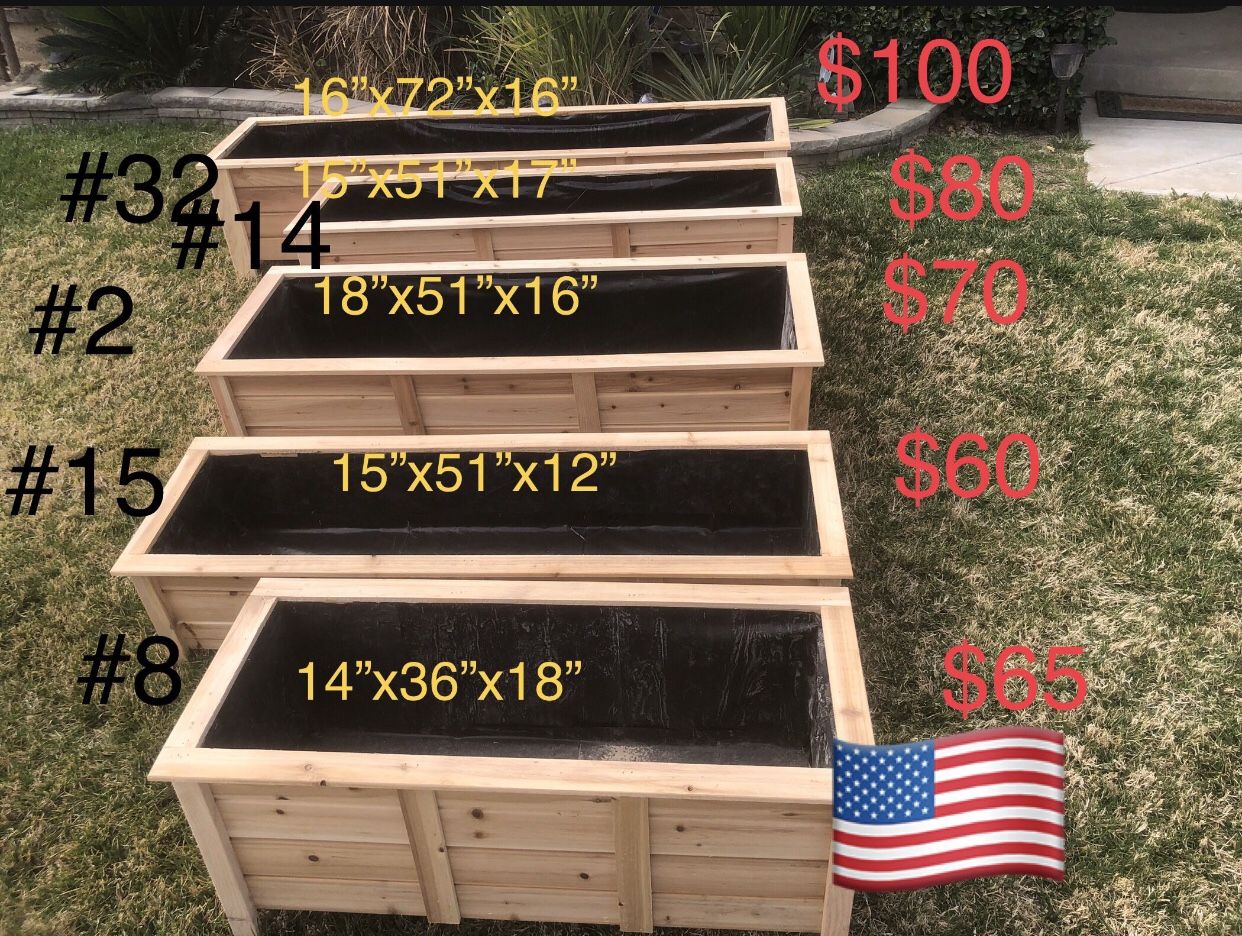 Wood Planter Box Garden Raised Herb Pots