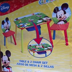 Mickey mouse table chair brand new