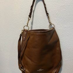 LIKE NEW Coach Leather Pebble Shoulder Bag Saddle Satchel