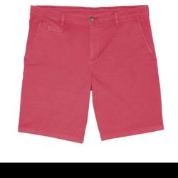 johnnie-O Neal Stretch Twill 9" Shorts Malibu Red Size 32