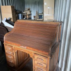 Antique Oak Roll top Desk