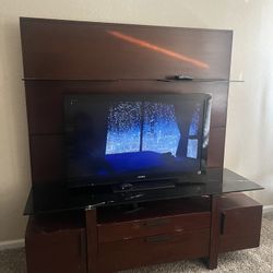 Adjustable Media  Tv Stand With Storage