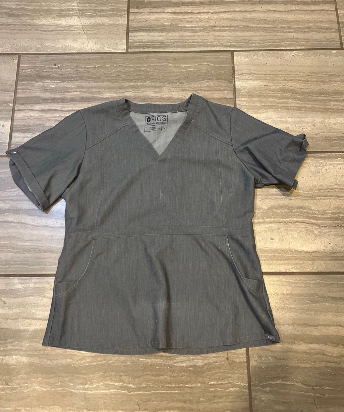 Womens Figs Scrub Top sz L