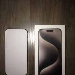 iPhone 15 (Pro) - 128 GB - Titanium White - Like New (Still Has Original Screen Cover)