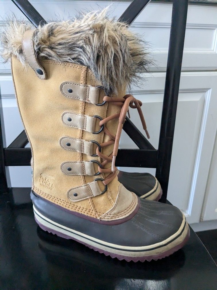Women's Sorel Leather Suede Boots Joan Of Arc Size 7