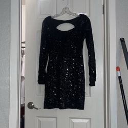 Black Sequined Small Dress