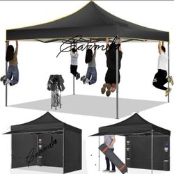 10x10 Pop Up Canopy Heavy Duty Party Tent with Removable Awning and Sidewalls,Easy Up Outdoor Wedding Commercial Canopy,Gazebo All Season Windproof&Wa