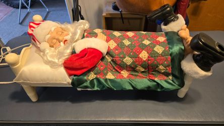 Animated Sleeping Santa Claus Decoration
