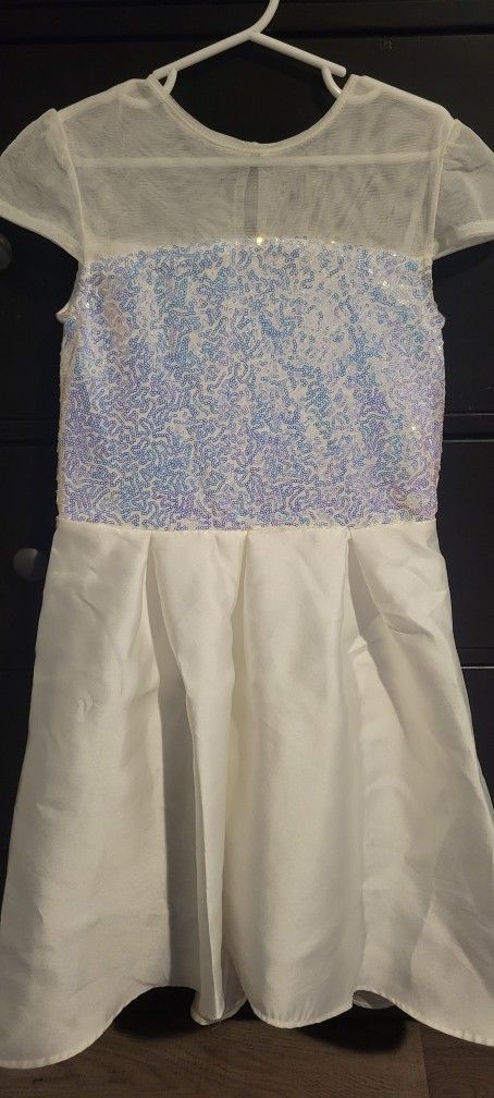 Fancy White Party Dress For Girls Size 10
