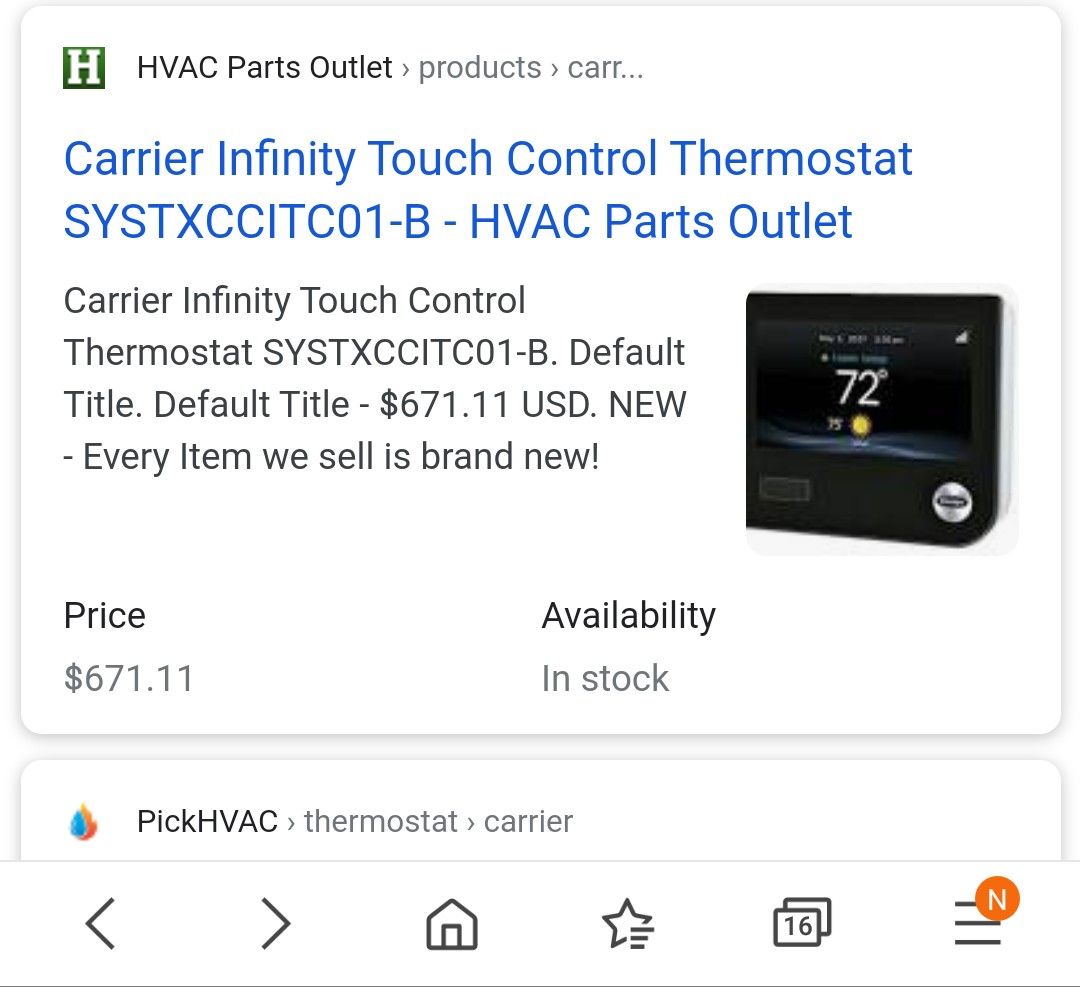Air Handler Carrier Heat Pump System Control Thermostat Heat Pump