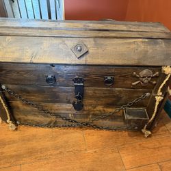 🏴‍☠️ Custom Pirate Treasure Chest Cooler – Rustic Bar / Man Cave Showpiece 🏴‍☠️