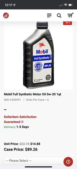 Mobil Motor Oil 0-2w