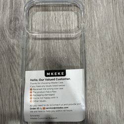 17 Pro Max Mkeke Clear Case 
