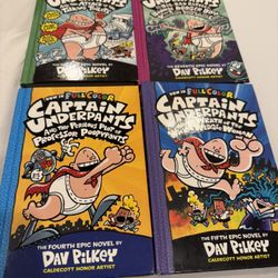 4 Captain Underpants Books