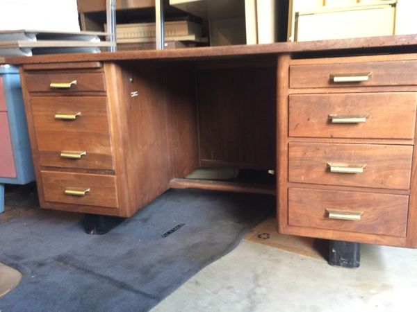 Vintage Wooden Tanker Desk For Sale In Los Altos Ca Offerup