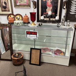 Glass Display Case on Wheels