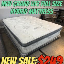 NEW GRAND LIFE FULL SIZE HYBRID MATTRESS 