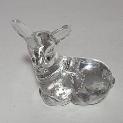 Glass Deer Figurine Paperweight