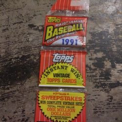 1991 Topp. 5 Baseball Cards Unopened