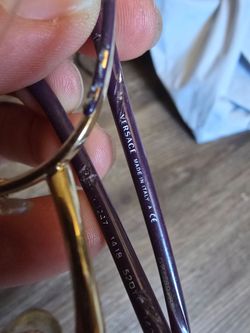 Versace VE1(contact info removed) Replacement Parts - Eggplant Purple Gold Temple Arms 140mm