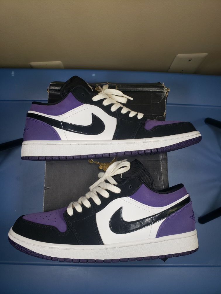 Jordan 1 Low Court Purple Size 10