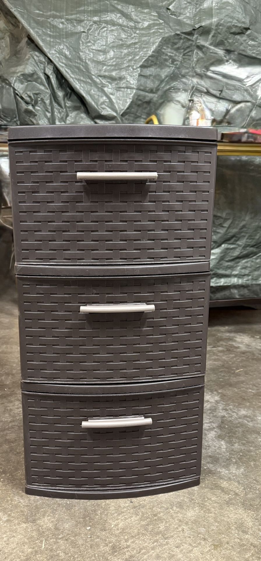 Sterilite 3-Drawer Woven Storage Tower – Brown