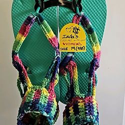 Colorful Flip Flop Handcrafter Crochet 