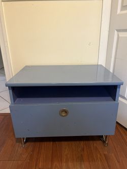 Small Blue Nightstand