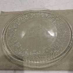 Vintage Neiman Marcus Clear Glass Christmas Tree Platter 12.5" New in Box