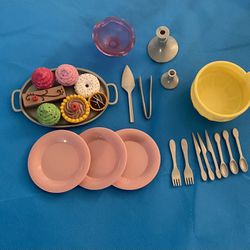 American Girl Doll Desserts And Cutlery Set