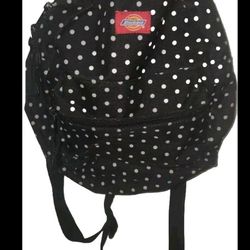 DICKIES Mini Backpack Black White Polka Dots Bag Small