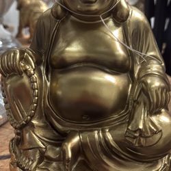Golden Budai Statue with Children – Prosperity & Happiness Decor