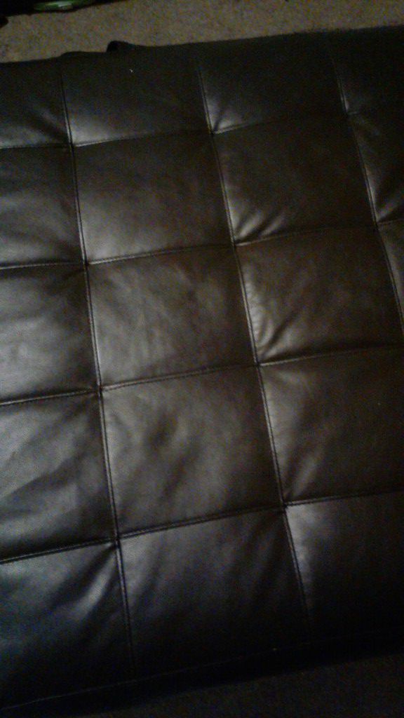 Leather Foot Stool. For sectional