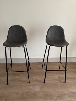AllModern Kody Upholstered Counter Stools (Set of 2), Like New