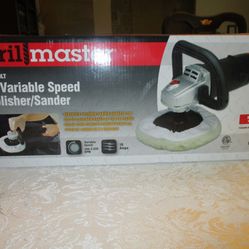 DRILL MASTER 7" VARIABLE SPEED POLISHER / SANDER 60626 + TOOL , INSTRUCTIONS BOX