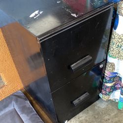 Old Metal Filing Cabinet 