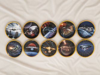 1994 Star Trek Voyagers Plate Collection Set 10 Hamilton Enterprise Klingon