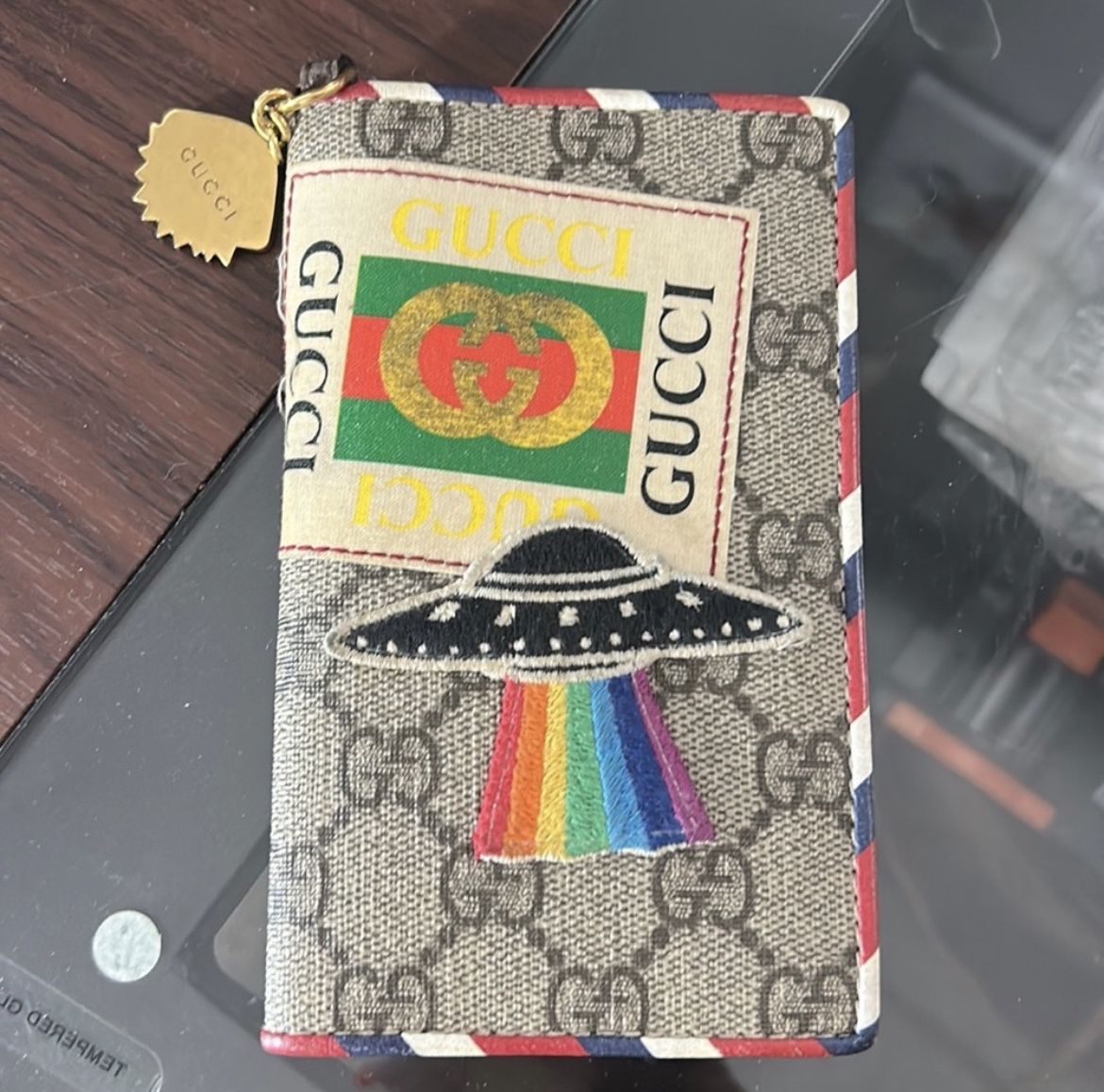 Gucci Monogram Card Case Phone Holder
