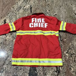 Melissa And Doug Fire Chief Costume 3 To 6-Year-Old Size Includes Jacket Only Dress Up 