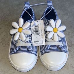 Old Navy Toddler Girl’s Daisy Flower Shoes, Size 5, 8