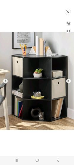 Mainstays Corner Cube Storage Organizer, Black