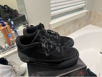 Jordan 3 black used size 13