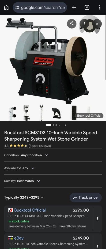 Bucktool 10" Variable Speed Wet Shapener