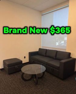 Black Modular sectional couch 🛋️ brand new has storage all around new in box sealed