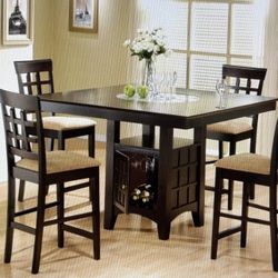 Gabriel Brown Counter Dining Table 5 Piece