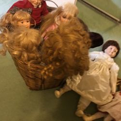 So Many Beautiful Dolls In That Basket , A Boy And Many  Girls